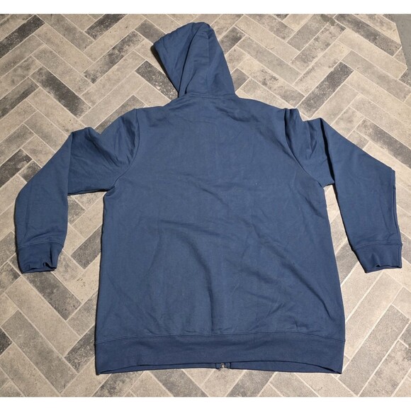 New Indigo Harley-Davidson Motors Men's Club Crew Zip-Up Fleece Hoodie Size XL - Picture 8 of 9